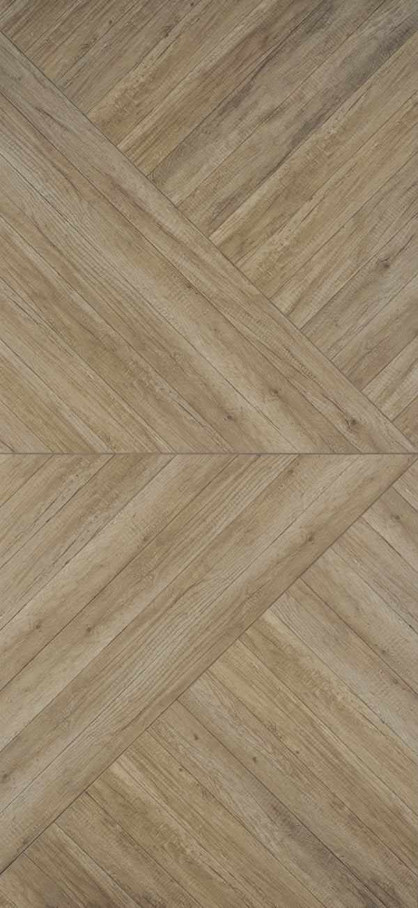 Seadec 45mm Chevron Deluxe Primed Barn Door Oak