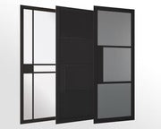 Greenwich Clear Glass Black Door