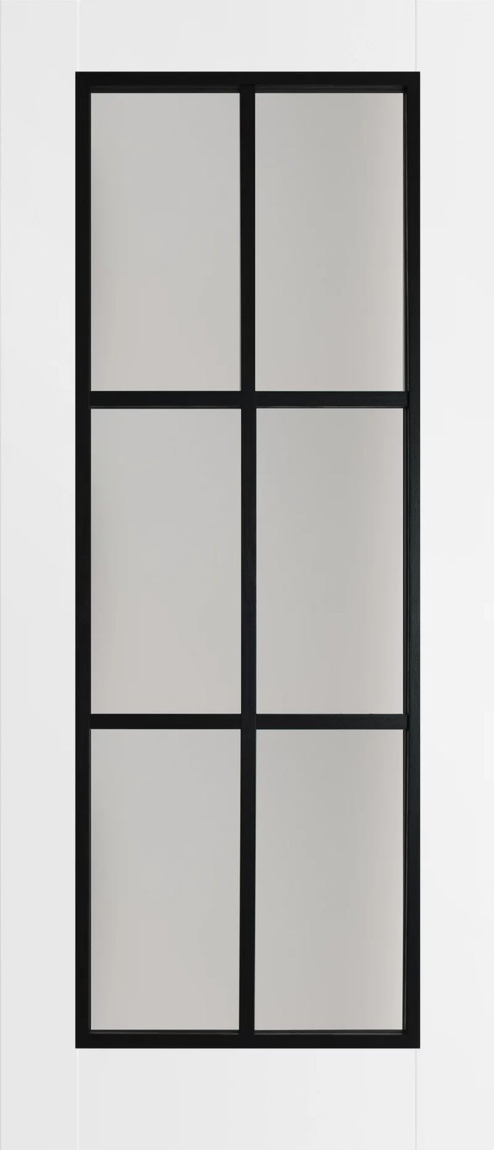 6 Lite Luxury Laminate White Door - Clear/Frosted Glass