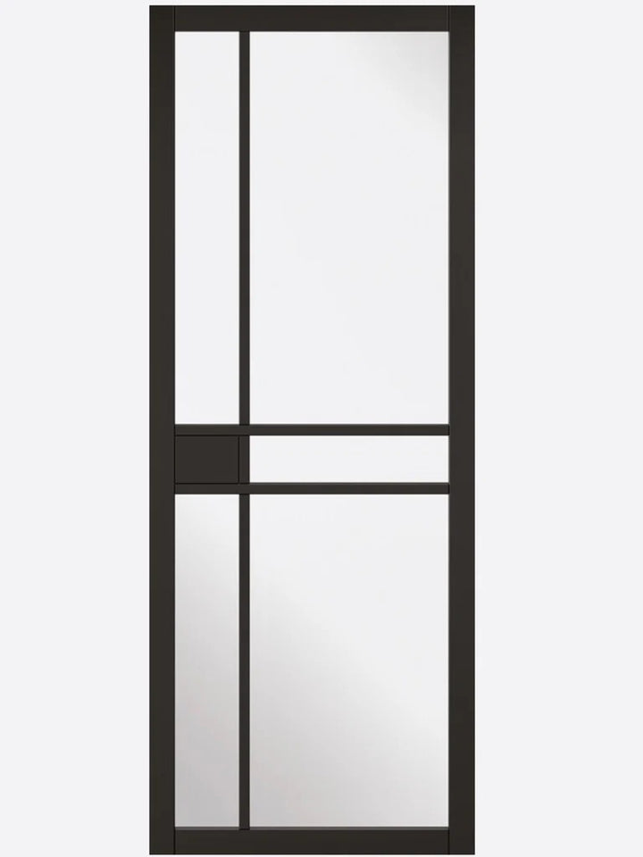 Greenwich Clear Glass Black Door