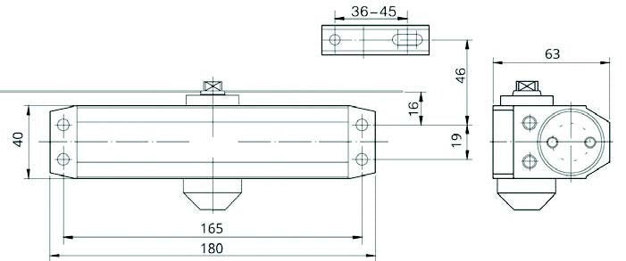 Deanta Door Closer with Cover