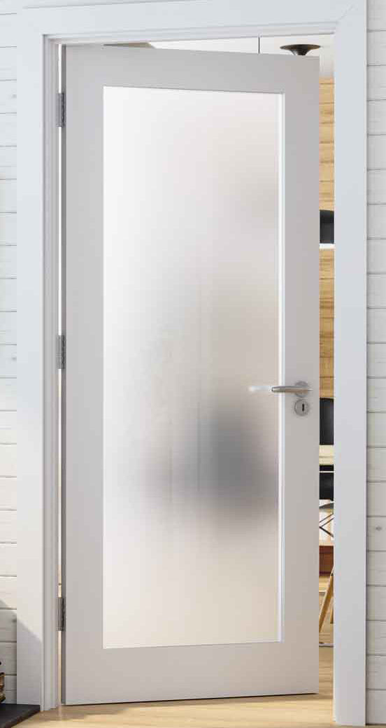 Deanta NM6 Premier White Door - Clear/Frosted Glass