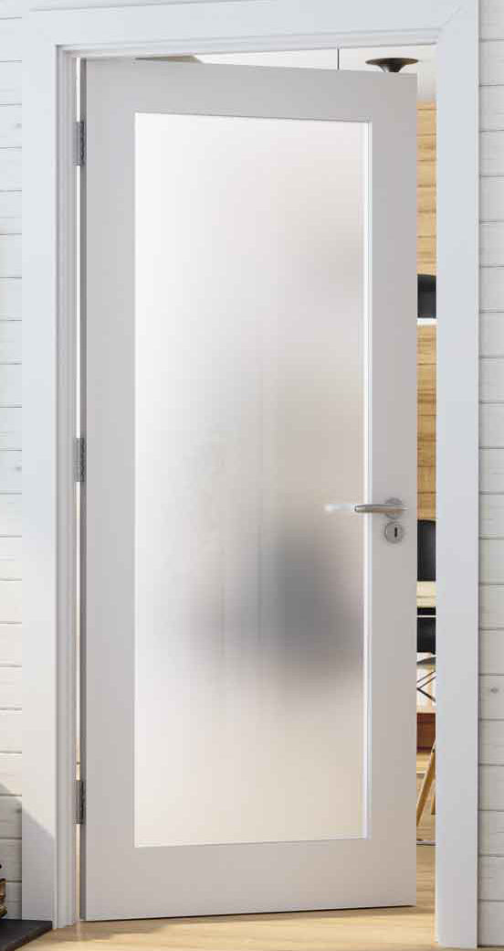 Deanta NM6 Premier White Door - Clear/Frosted Glass