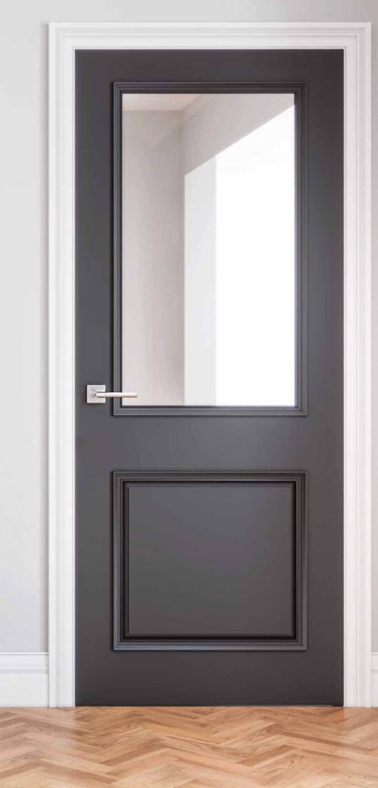 44mm 2P Pembroke Glazed Black Door