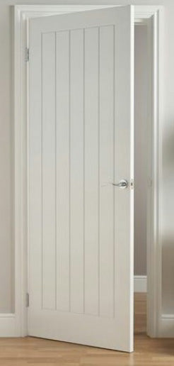 42mm Nevada White Sheeted Panelled Door -  White Primed