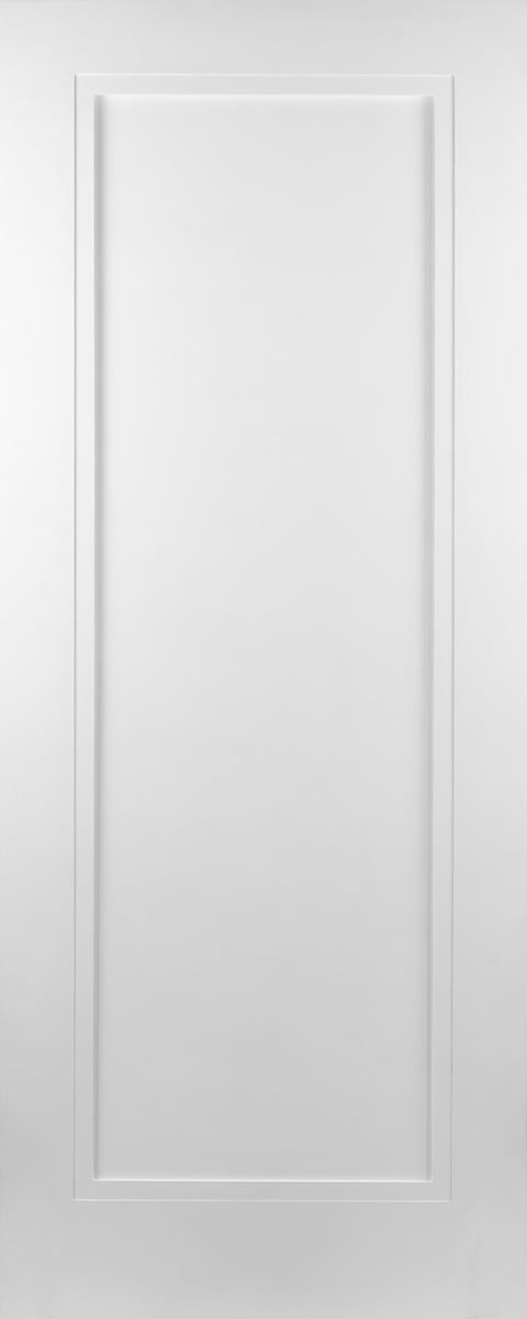 44mm EI30 Trenton White 1 Panel Shaker Stepped Seadec Fire Door