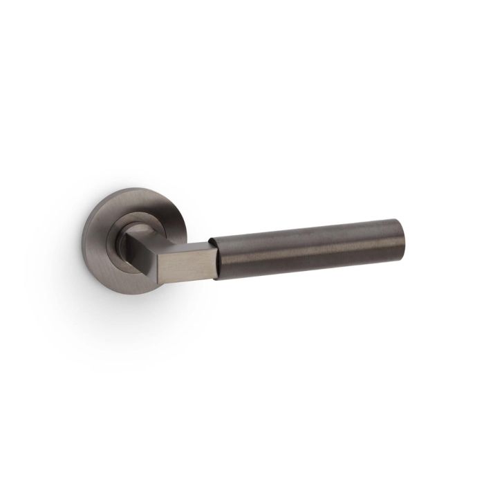Hurricane Plain Lever on Rose (A/W) Pair - PVD Dark Bronze (DB)