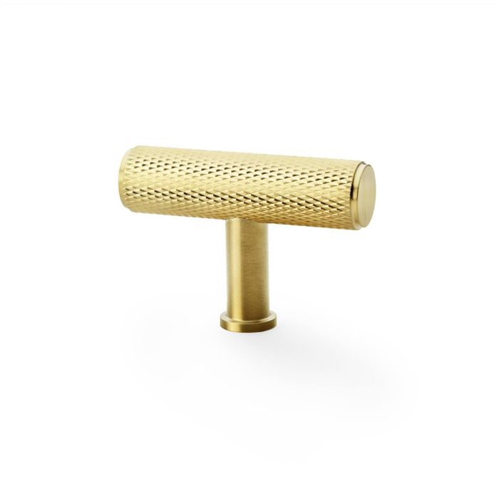 Knurled T-Bar Knob -A&W(Crispin)- Satin Brass PVD