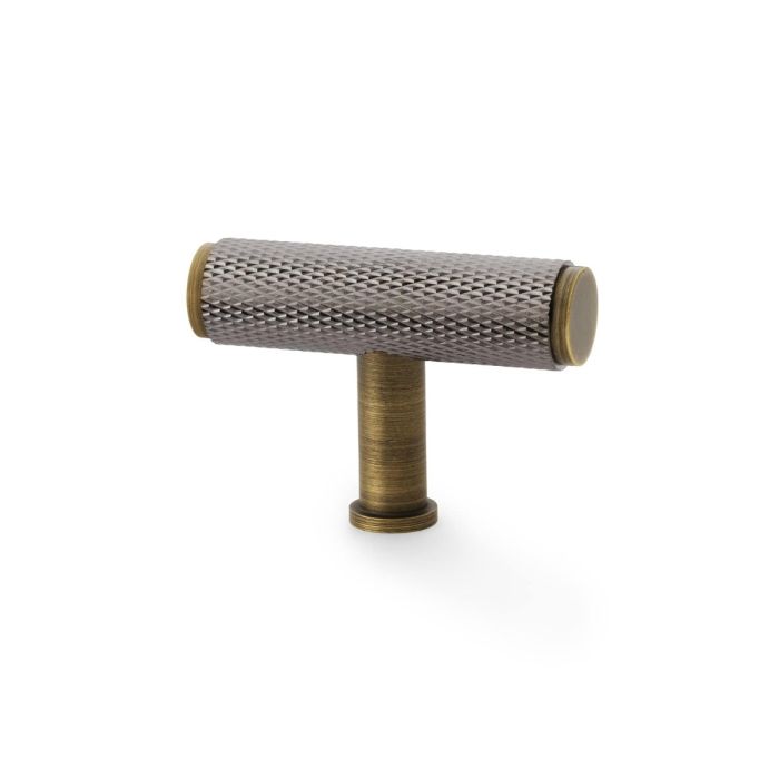 Knurled T-Bar Knob -A&W(Crispin)- Dual AntiqueBrass/DarkBronze(PVD)