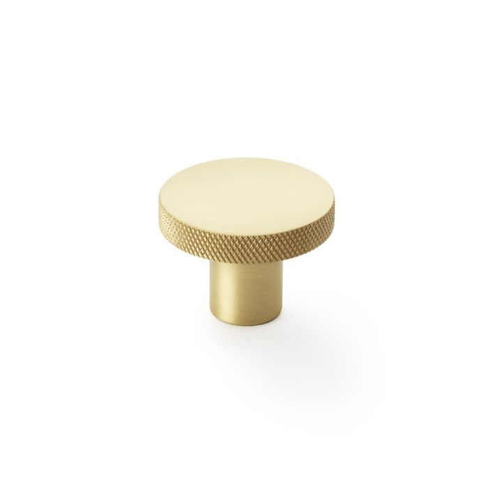 Knurled Circular Knob -A&W(Hanover) - Satin Brass