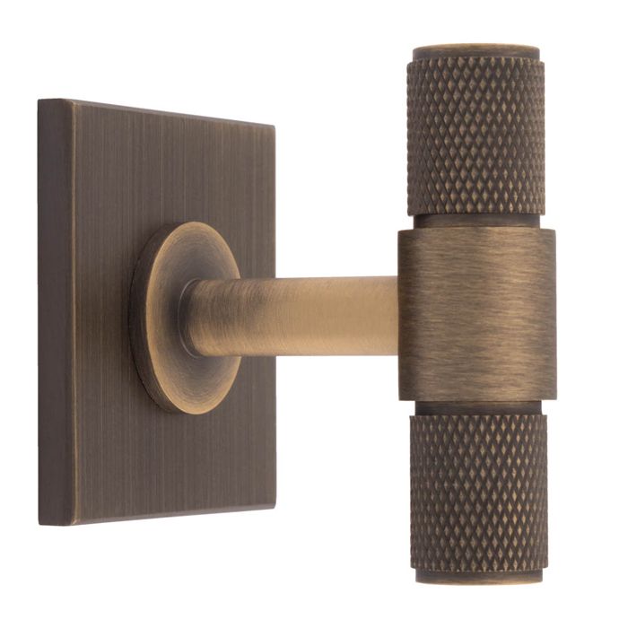 Knurled T-Bar Knob-CB-Antique Brass