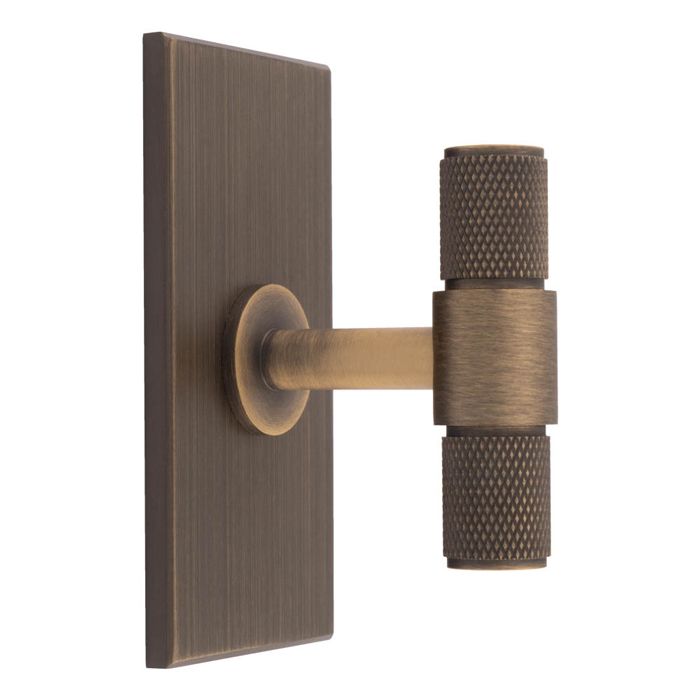 Knurled T-Bar Knob-CB-Antique Brass
