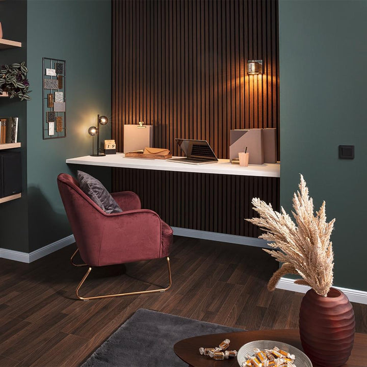 FT Unika Acoustic Panel (2.44m x 605mm x 22mm) - Smoked Oak