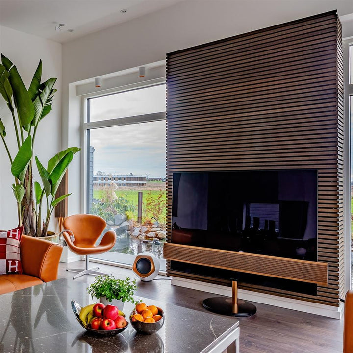 FT Unika Acoustic Panel (2.44m x 605mm x 22mm) - Smoked Oak