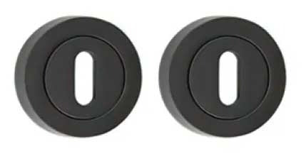 Oslo Lever on Rose Door Handle - Matt Black