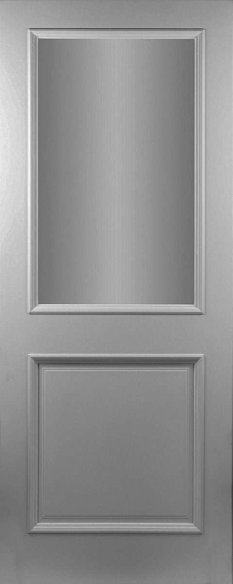 Seadec Albany White Primed  Door-  1 Panel & 1 Glass
