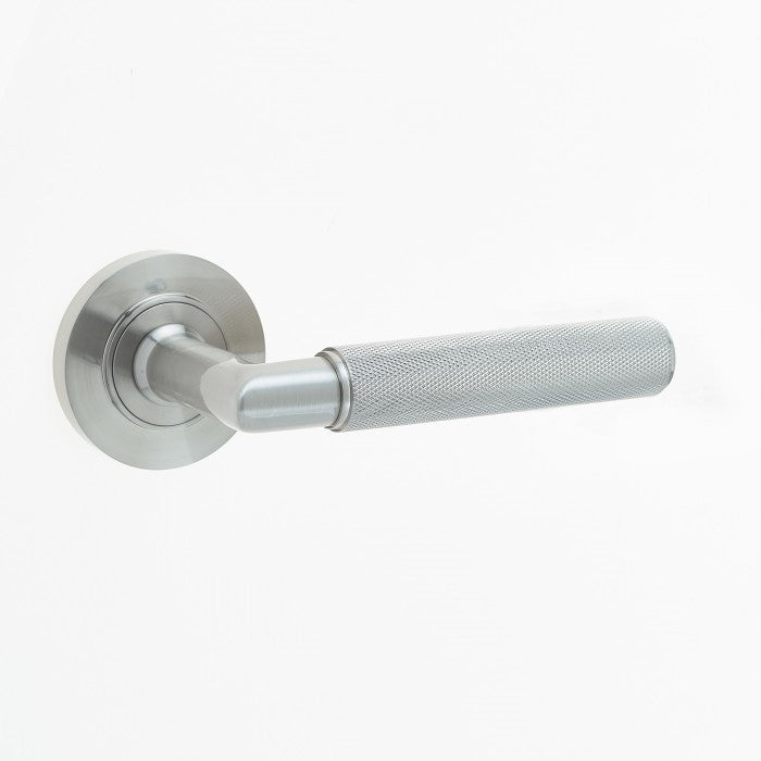 Piccadilly Knurled Door Handle - Satin Nickel-SN