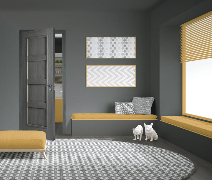 Doras Dalken Shaker 4P Luxury Laminate Grey Door - Solid
