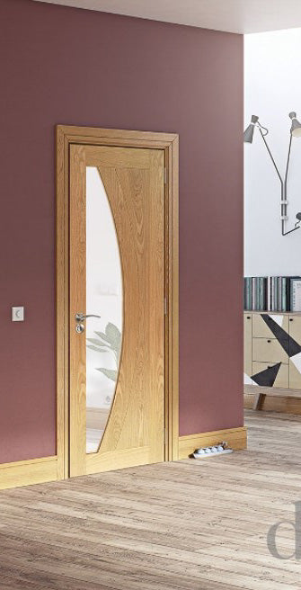 Deanta HP35G Oak Door -  Glass