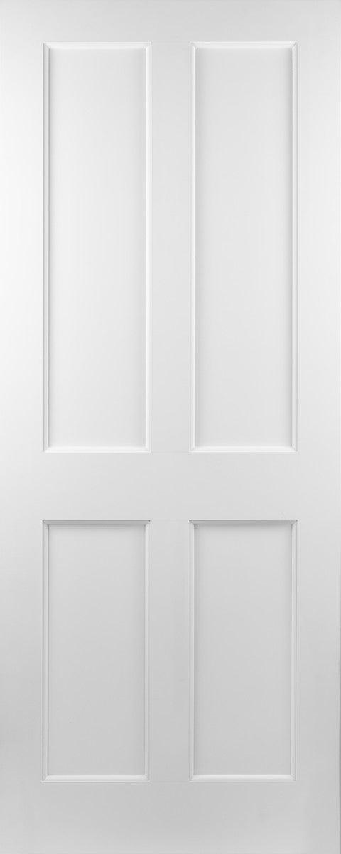 Seadec Kingscourt White Primed 4 Panel Door - Solid