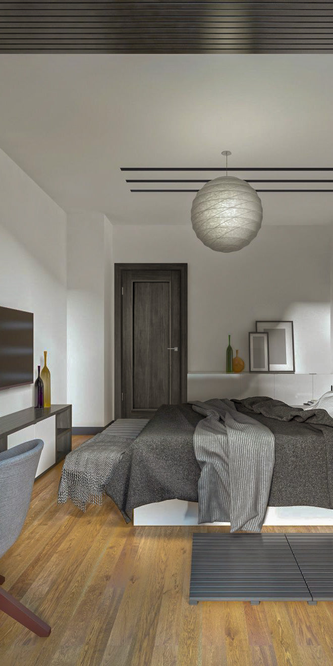 Doras Dalken Shaker Luxury Laminate Grey Door - Solid
