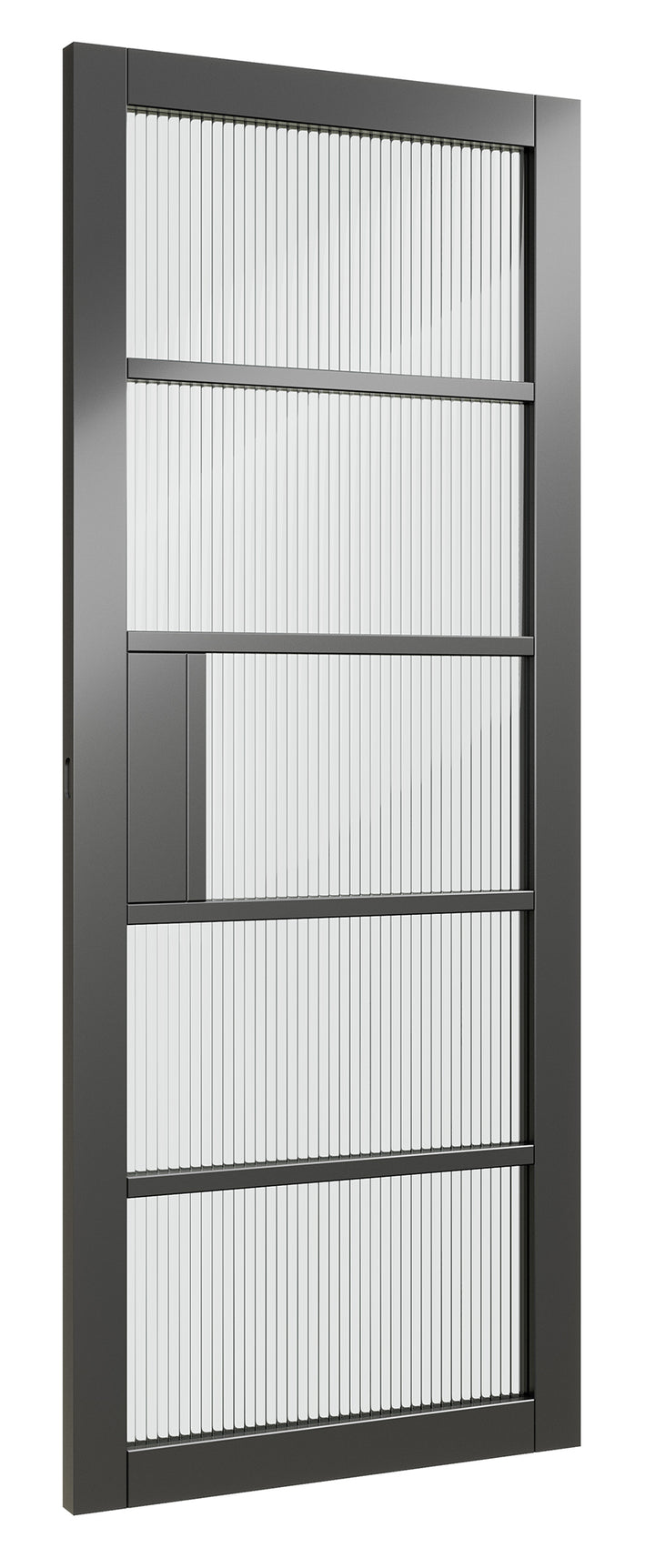 Deanta Crittall NM31G  Black Door - Glass Clear/Reeded