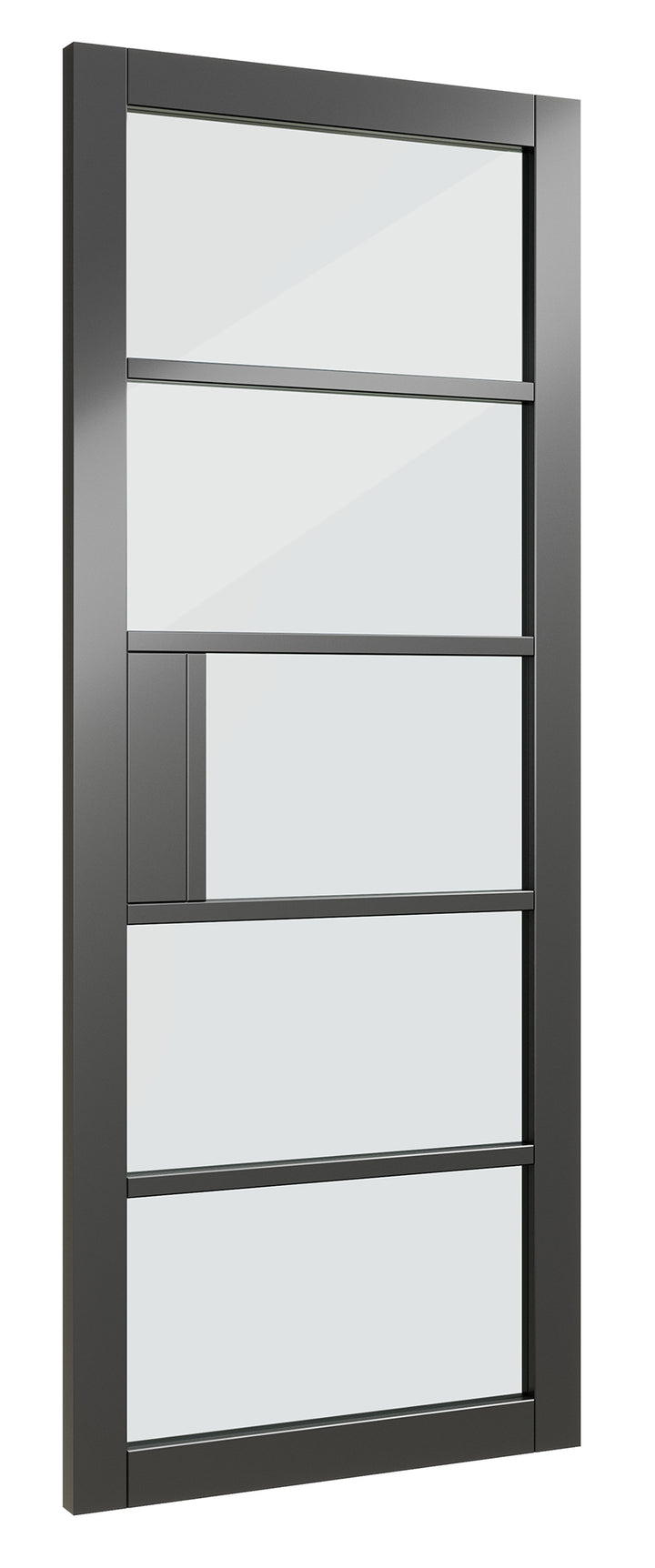 Deanta Crittall NM31G  Black Door - Glass Clear/Reeded