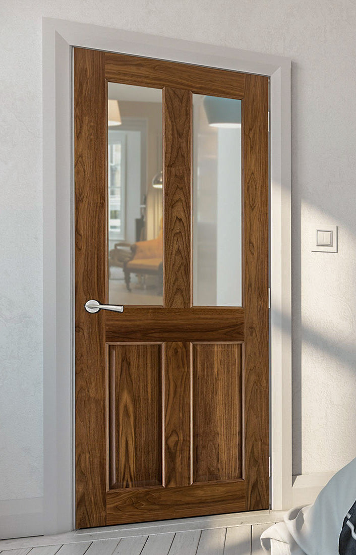 Deanta NM4G Walnut Door -  Glass