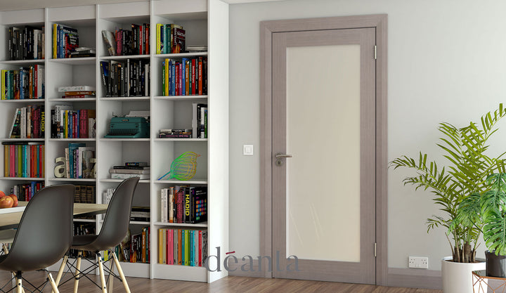 Deanta NM6 Light Grey Ash Door - Glass