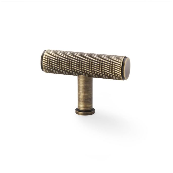 Knurled T-Bar Knob -A&W(Crispin)- Antique Brass