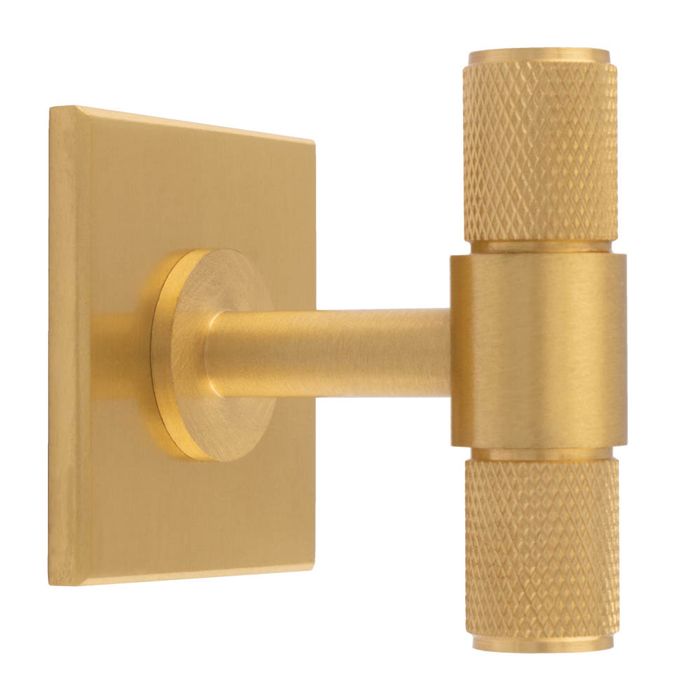 Knurled T-Bar Knob -CB- Satin Brass