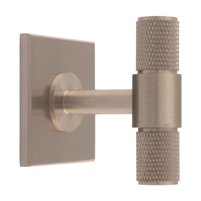 Knurled T-Bar Knob -CB- Satin Nickel