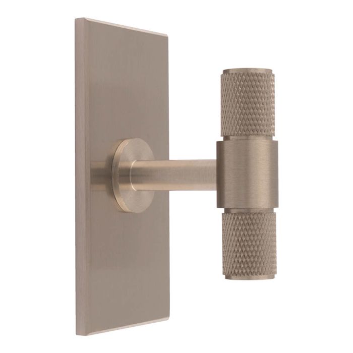 Knurled T-Bar Knob -CB- Satin Nickel