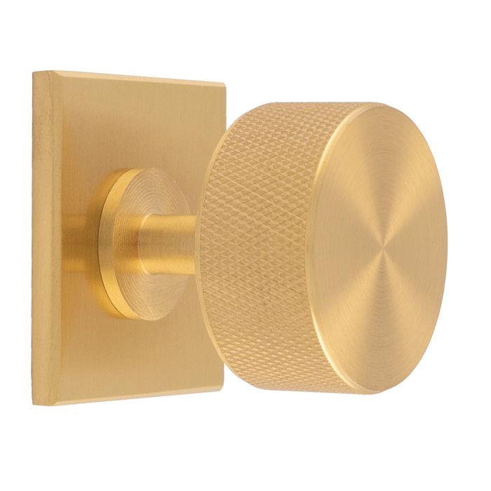 Knurled Radio Knob -CB- Satin Brass
