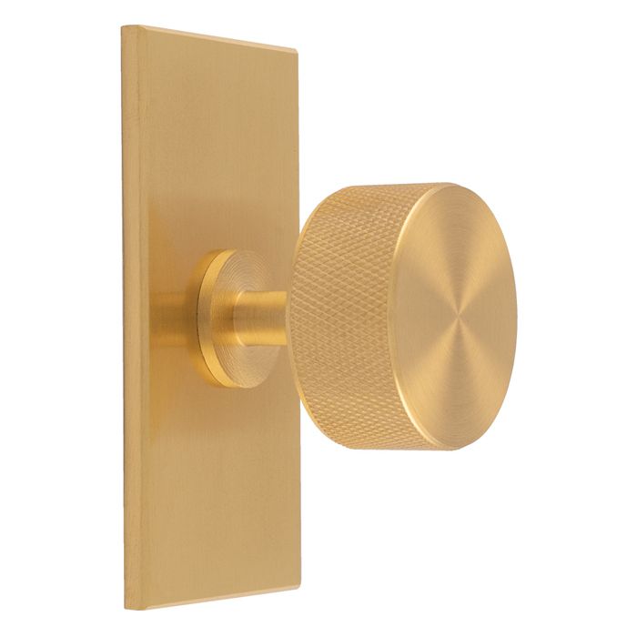 Knurled Radio Knob -CB- Satin Brass