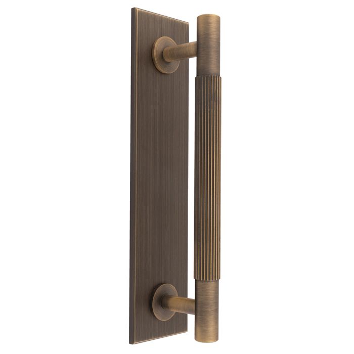 Lined Pull Handle -CB- Antique Brass