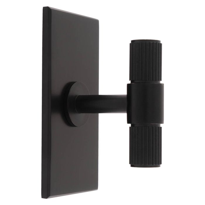 Lined T-Bar Knob -CB- Matt Black