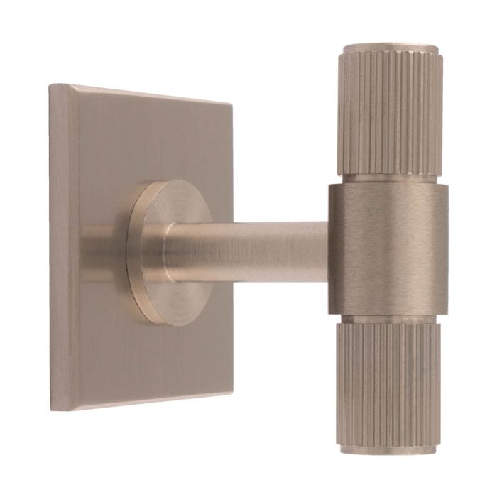 Lined T-Bar Knob -CB- Satin Nickel