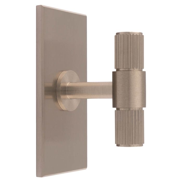 Lined T-Bar Knob -CB- Satin Nickel