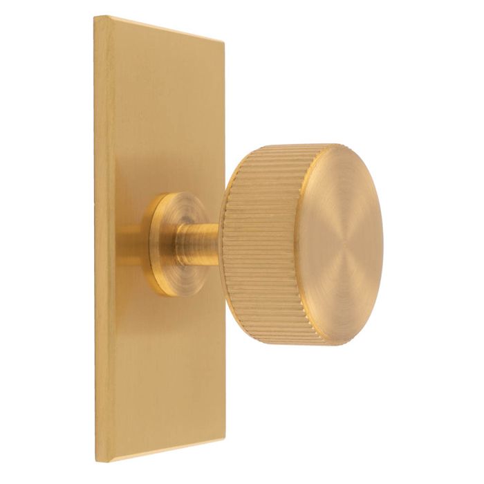 Lined Radio Knob -CB- Satin Brass