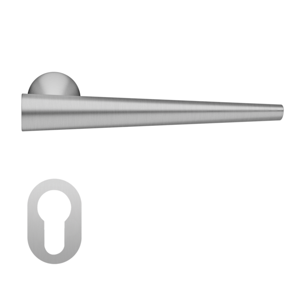 Mission Invisible - Brooklyn steel lever handle  - Satin Stainless Steel