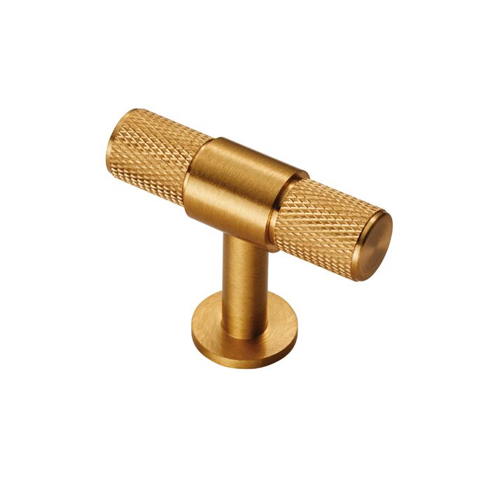 Knurled T-Bar Knob -CB- Satin Brass