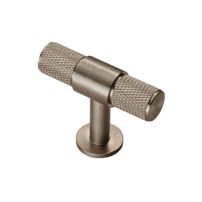 Knurled T-Bar Knob -CB- Satin Nickel