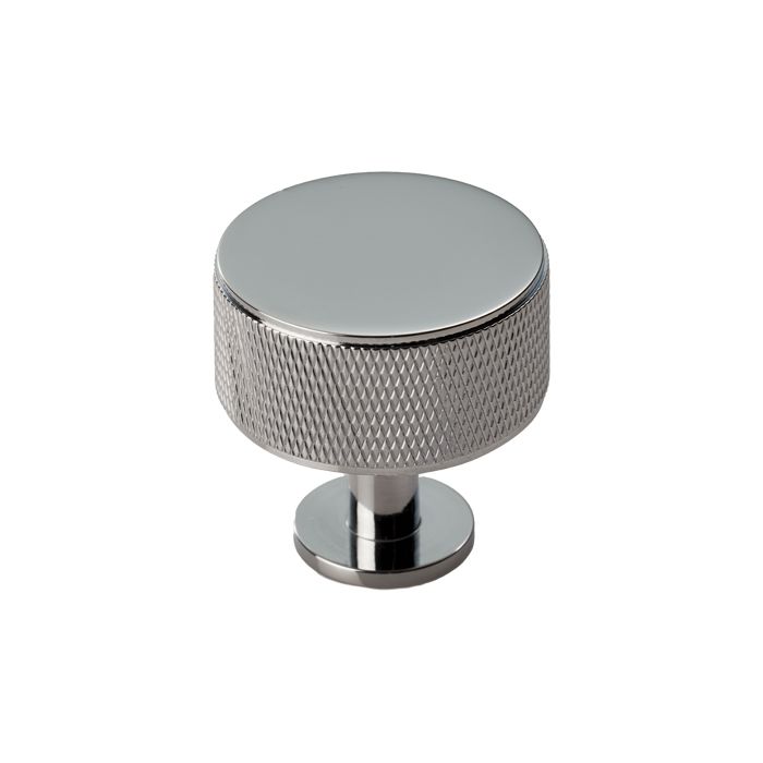 Knurled Radio Knob -CB- Polished Chrome