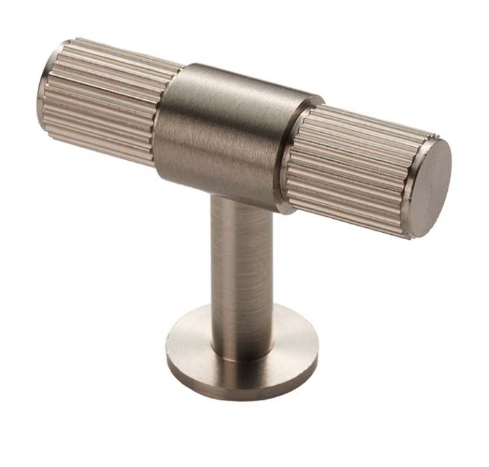 Lined T-Bar Knob -CB- Satin Nickel