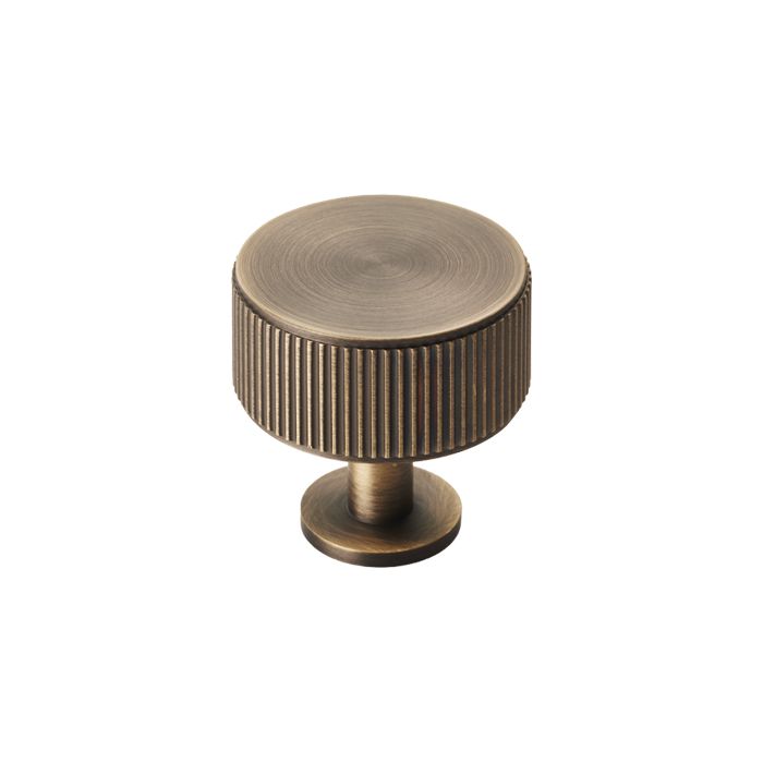 Lined Radio Knob -CB- Antique Brass