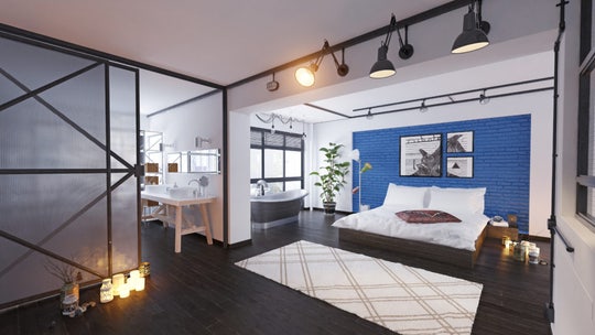 Rustic 100 Sliding Door Track - Black- 100kg Doors