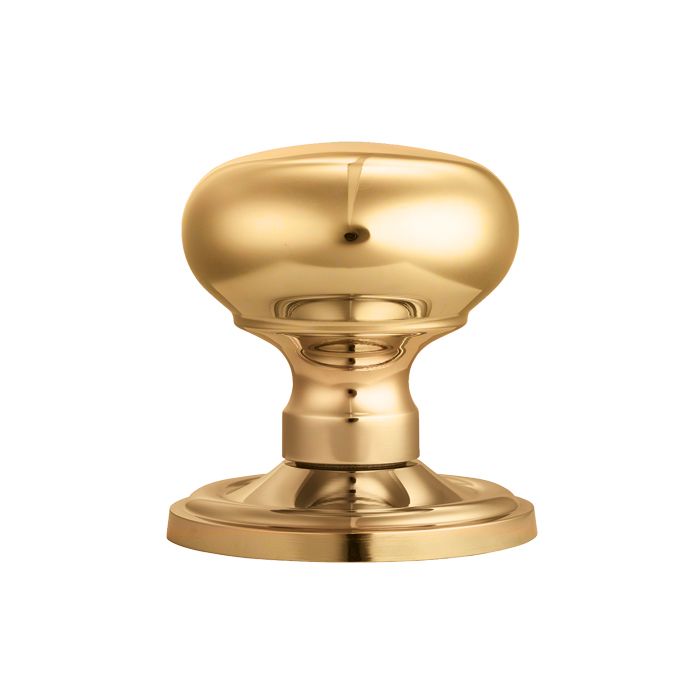 Mushroom Mortice Knob Dk39 - Polished Brass (PB)