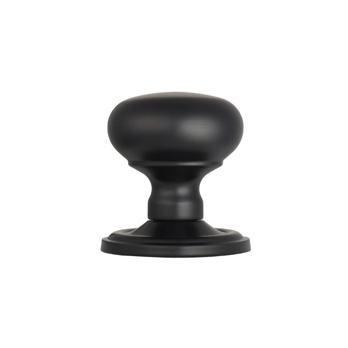 Mushroom Mortice Knob - Matt Black (MB)