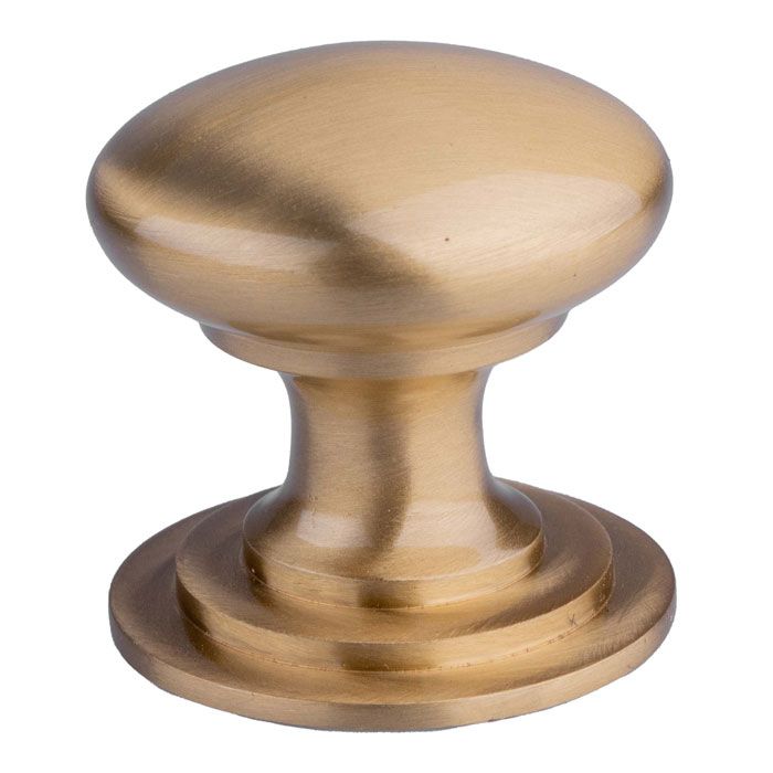 Victorian Cupboard Knob - Satin Brass